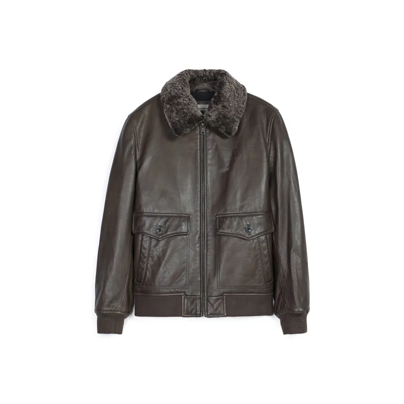 MCS Leather Jacket Men's Coffee-0