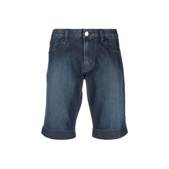 EMPORIO ARMANI Denim Shorts Men Denim Blue