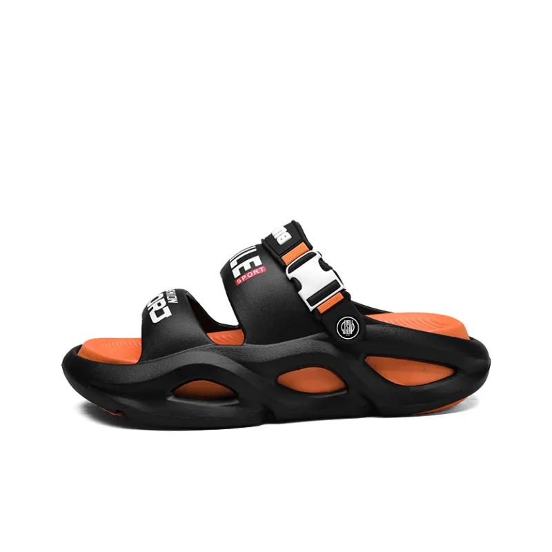 JEANSWEST Beach Sandals Unisex Black/White-11