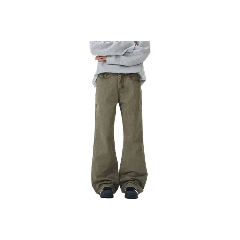 BEAR UNION Casual Pants Unisex Army Green-0
