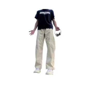 CORNILOT Casual Pants Unisex Ivory White