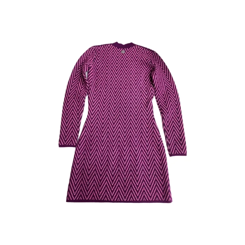 CHANEL Long Sleeved Dress Women's Purple-1