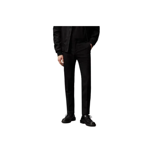 CK/Calvin Klein Slim Wool Stretch Suit Trousers Suit Trouser Men's Black