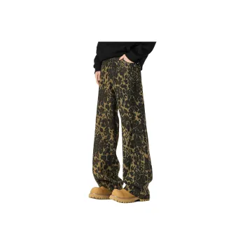 USUX Jeans Unisex Leopard Print