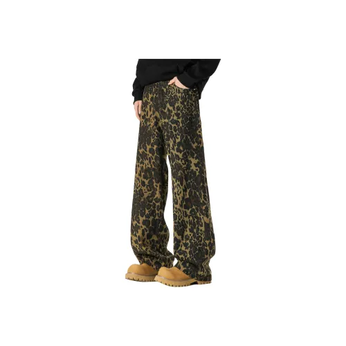 USUX Jeans Unisex Leopard Print