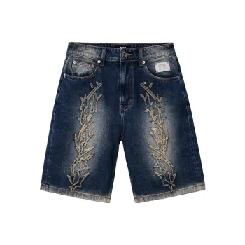Revenge Denim Shorts Unisex Blue
