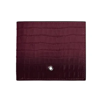MONTBLANC Leather Wallet Women's Ink Black Currant Color