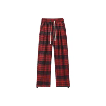 BEAR UNION Casual Pants Unisex Red
