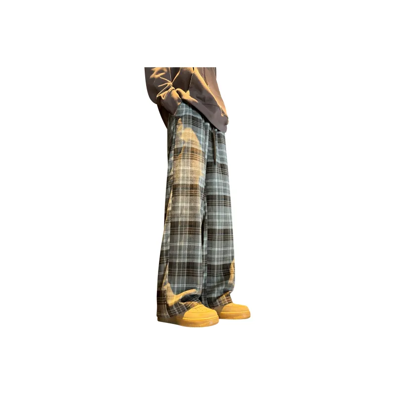 Pirkadat Plaid Casual Pants Unisex-2