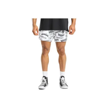 GYMSHARK LOGOMANIA MESH 5' SHORTS Casual Shorts Men's White