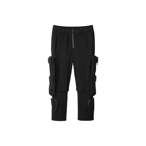 NORVINCY Western Outdoor Tactical Black Warrior Knitted Fabric Casual Pants Men's