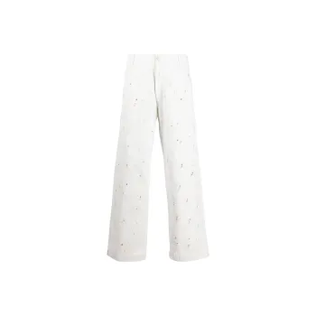 EMPORIO ARMANI Paint Splatter-Detailed Straight Leg Jeans