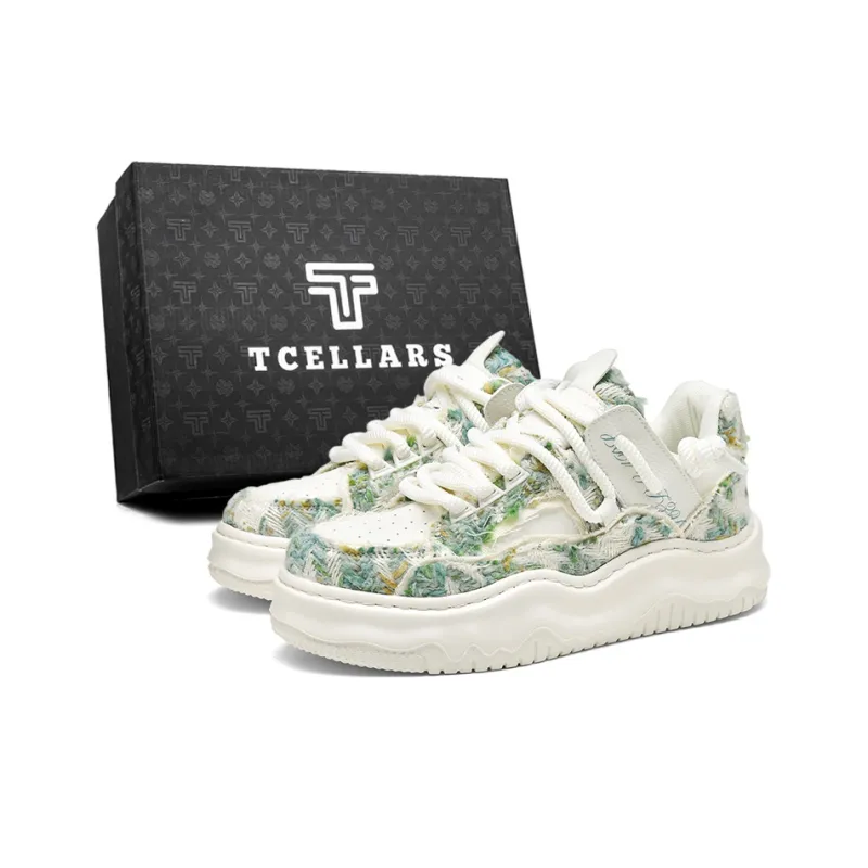 TCELLARS Abrasion Resistant Lightweight Breathable Height Increasing Low Top Skateboard Shoes Men's-6