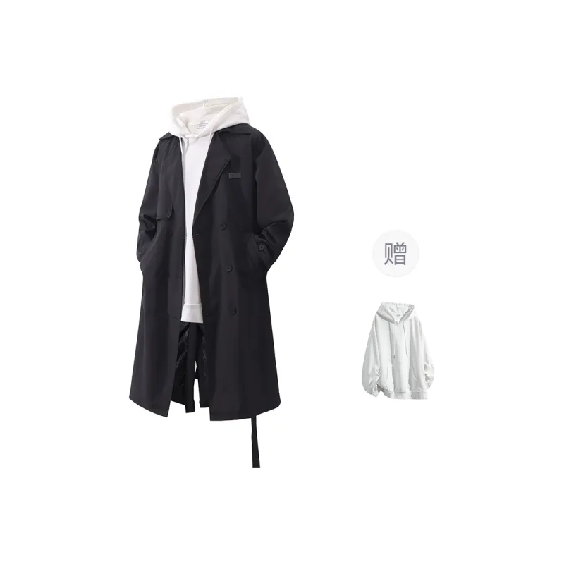 YOSICIL Trench Coat Unisex Black-0