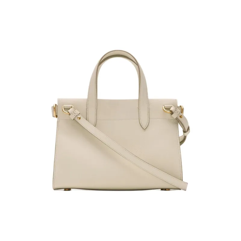 Burberry Calfskin Handbag Mini Women's Ivory White-2