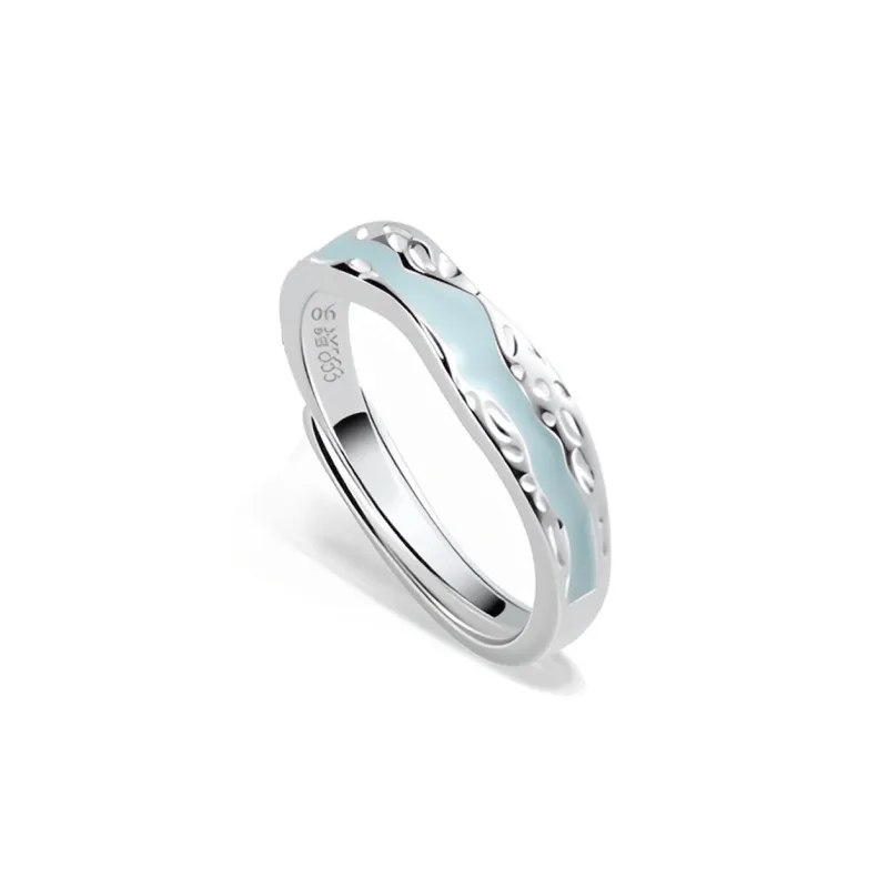 BING STUDIO Ambient Adjustable Opening Sterling Silver Rings Unisex-6