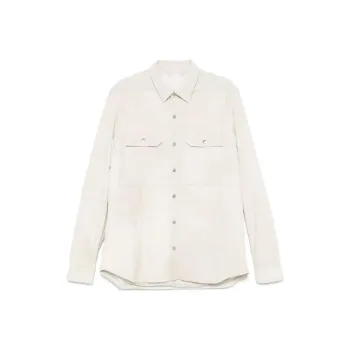 RICK OWENS Leather Shirt Jacket