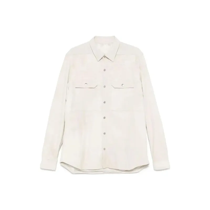 RICK OWENS Leather Shirt Jacket-0