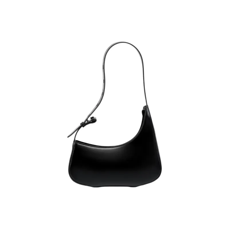 PESASRIE Cow Leather Handbag, Shoulder Bag Women's Black/Brown/Cherry Red-0