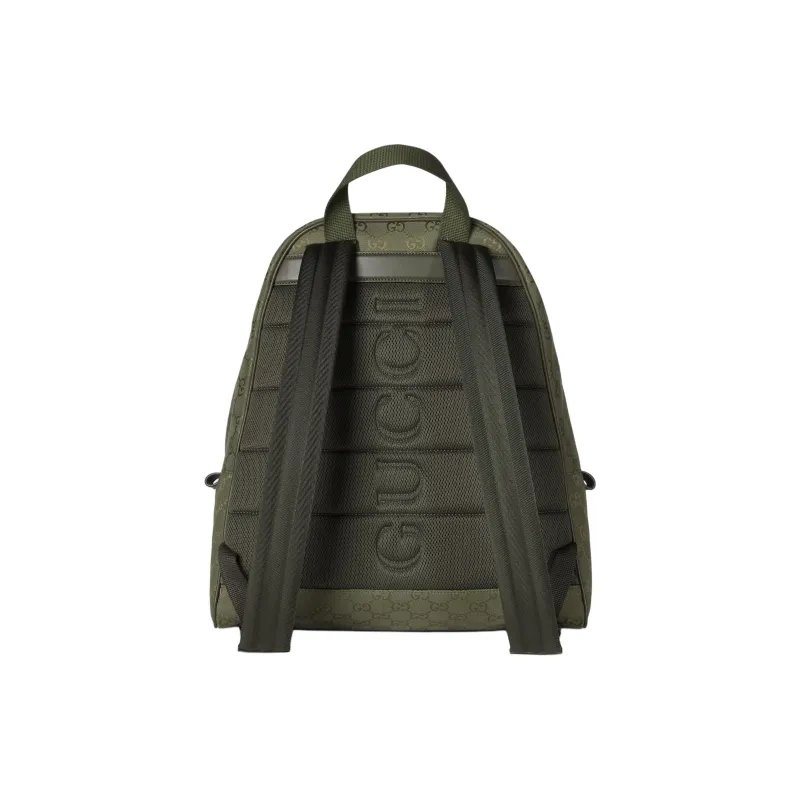 GUCCI Canvas Backpack Medium Size Men's Forest Green-3