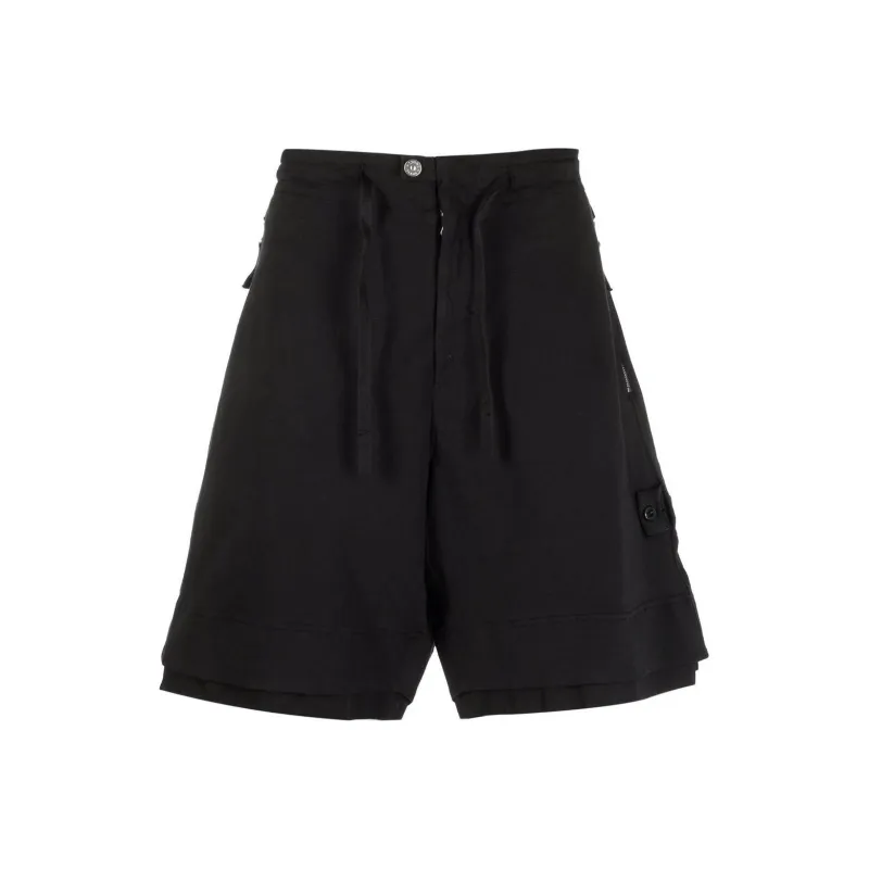 STONE ISLAND Shadow Project Speckled cotton Bermuda Shorts-0