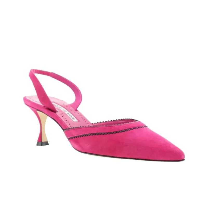 MANOLO BLAHNIK Brontiasli Slim Heel High Heels 5cm Women's Pink-2