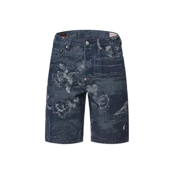 EVISU Denim Shorts Men's Denim Blue