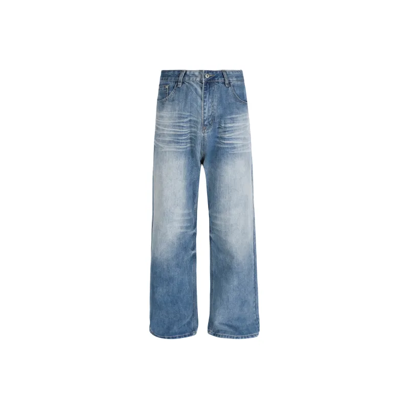PMET Jeans Unisex Washed Blue-0