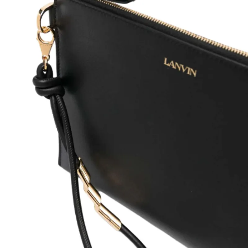 Lanvin Logo Printed Zipped Clutch Bag-1