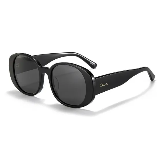 SHAWN LEE Plate Frame Oval Sunglasses Unisex-2