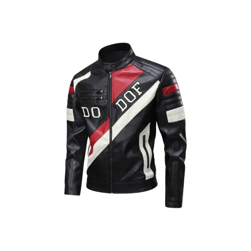 RAP PANDA Leather Jacket Unisex Black