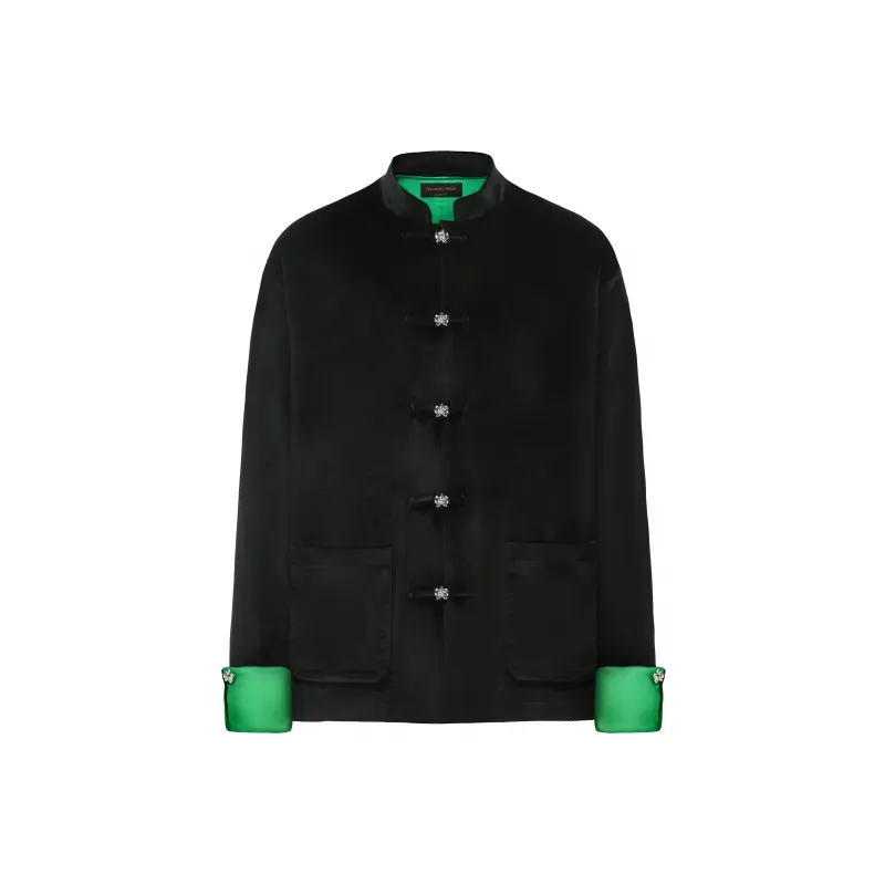 GALLIANO LANDOR Jackets & Coats Unisex Black Green-0