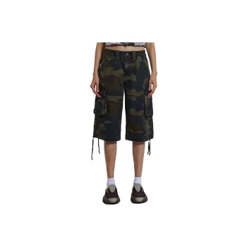 Jaded London Cargo Shorts Unisex Army Green