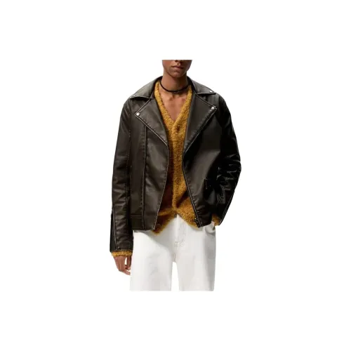 ZARA Leather Jacket Men's Black