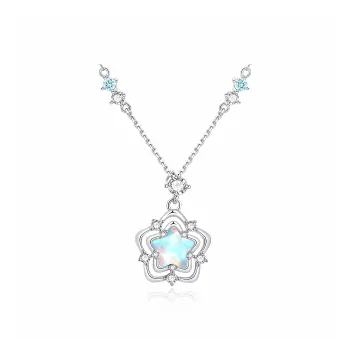 Mr. Shang The Charm Of S925 Silver And Zircon Combination Necklaces Women's Silver
