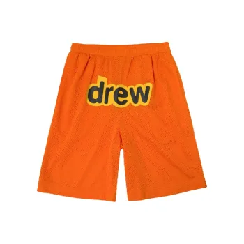 Drew House Letter Logo Series Casual Shorts Unisex Orange
