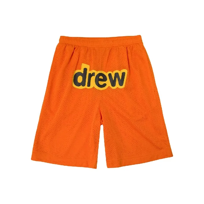 Drew House Letter Logo Series Casual Shorts Unisex Orange-0