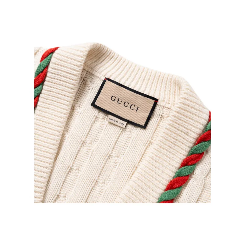 GUCCI SS22 Cashmere Sweater Men's Beige-5