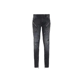 BALMAIN Destroyed Denim Pants