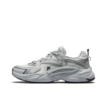 FILA FUSION FORCE DX Breathable Low Top Running Shoes Men's Space Silver
