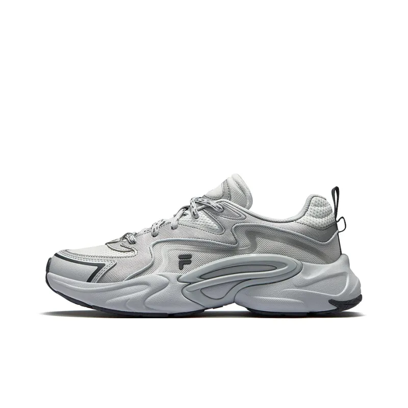 FILA FUSION FORCE DX Breathable Low Top Running Shoes Men's Space Silver-0