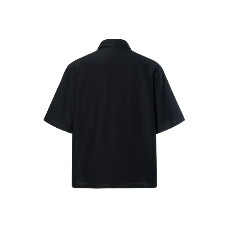 LOUIS VUITTON Mini Monogram Silk-Cotton Blend Short-Sleeved Shirt-1