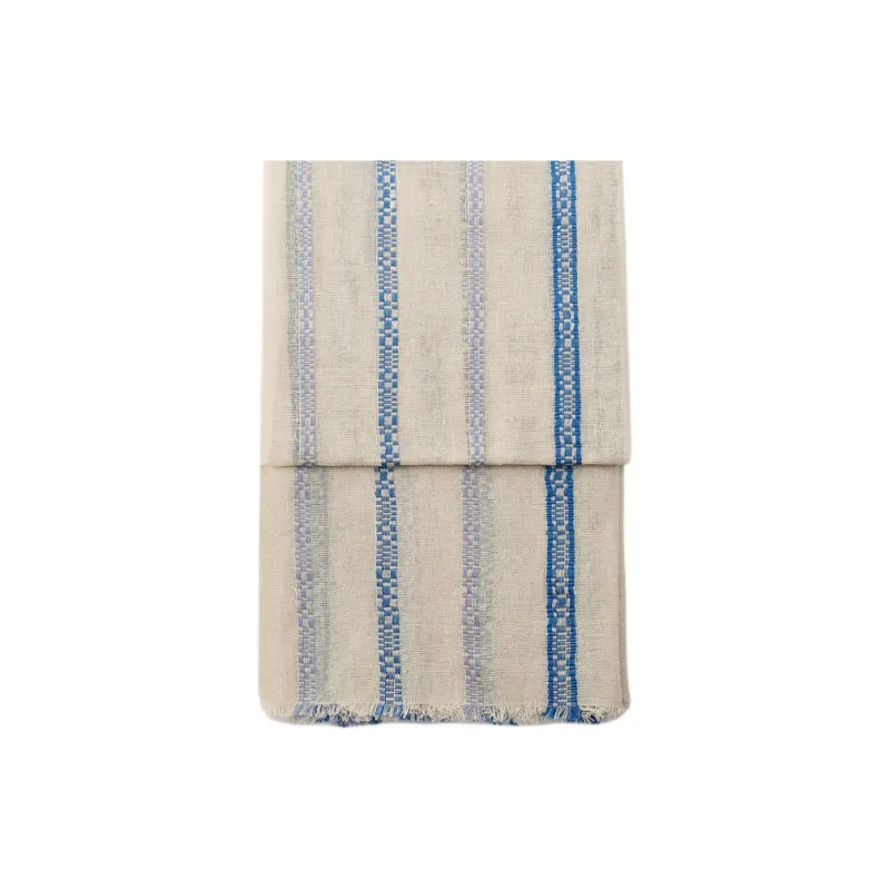 ZARA Linen, Cotton Knit Scarves Women's Beige-1