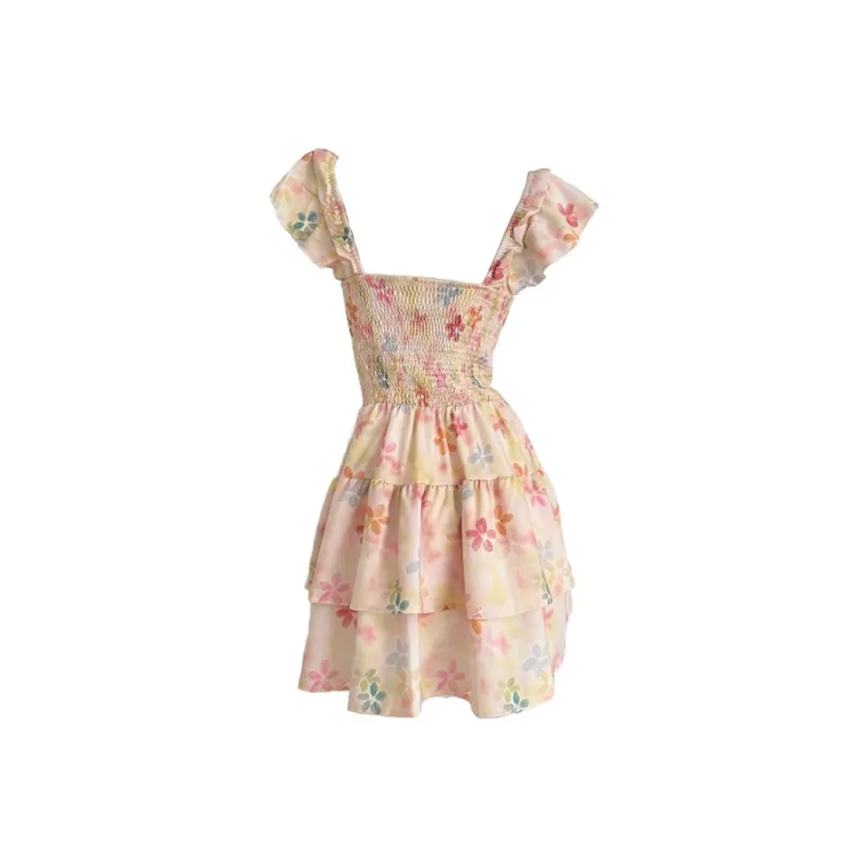 BEAUTIFUL CONFESSION Short Sleeved Dress Women's Pink-1