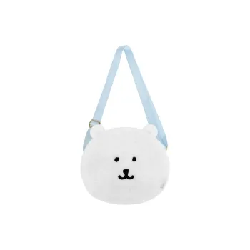 Friendship Plush Crossbody Bag, Shoulder Bag Women's White & Light Blue