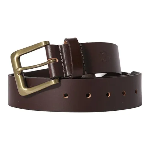 Timberland Top Grain Cow Leather Belts Unisex Brown Width 3.8CM