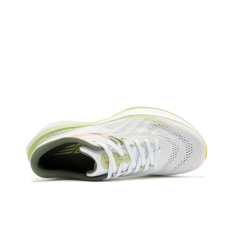 QIAODAN Phantom 2.0 Running Shoes Men Low Top Jordan White Artichoke Green Tea-3