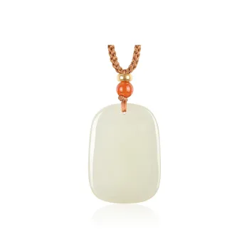 TAMINA Pendants Pale Greenish White Jade Unisex