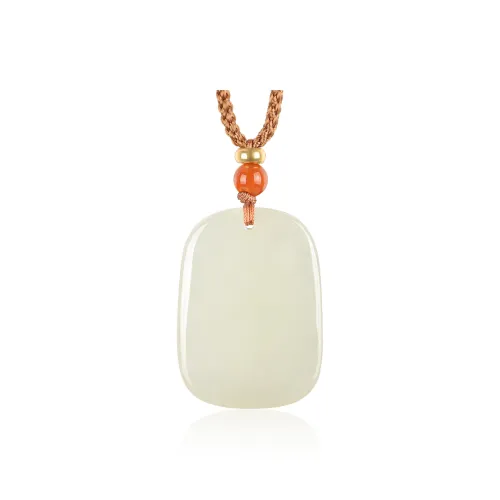 TAMINA Pendants Pale Greenish White Jade Unisex