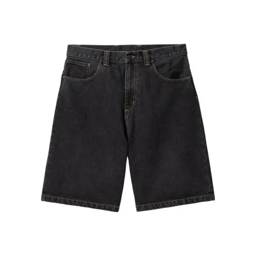 Carhartt WIP Logo patch Wide leg Denim Shorts